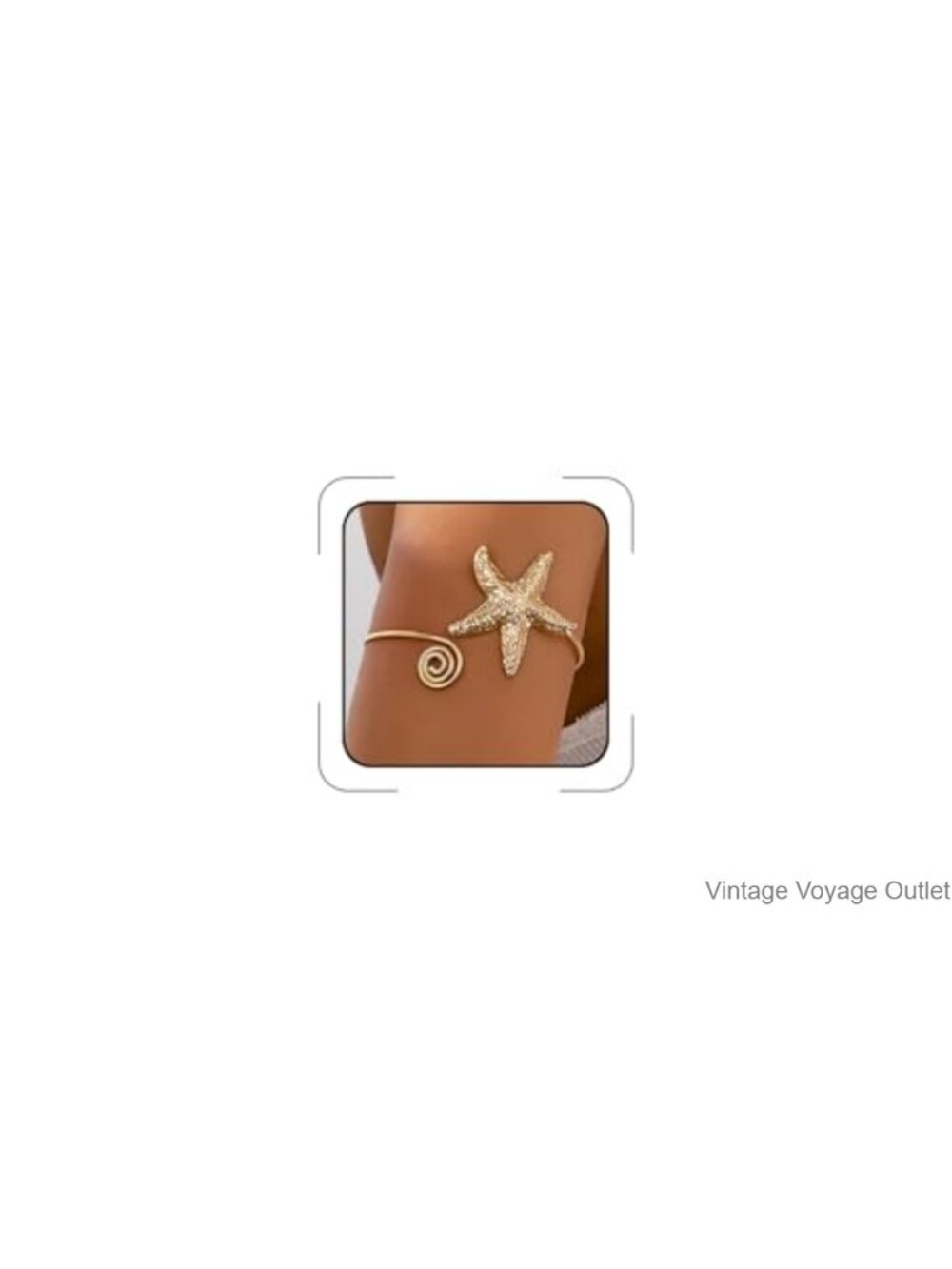 Gold Arm Cuff Bracelet Starfish Mermaid Costume Women Beach Jewelry